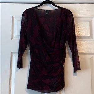 Women’s shear purple blouse